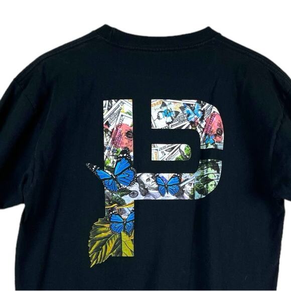 Brooklyn Projects Zumiez Men’s T-shirt Short Sleeve Black Butterfly Size Large - Picture 5 of 8